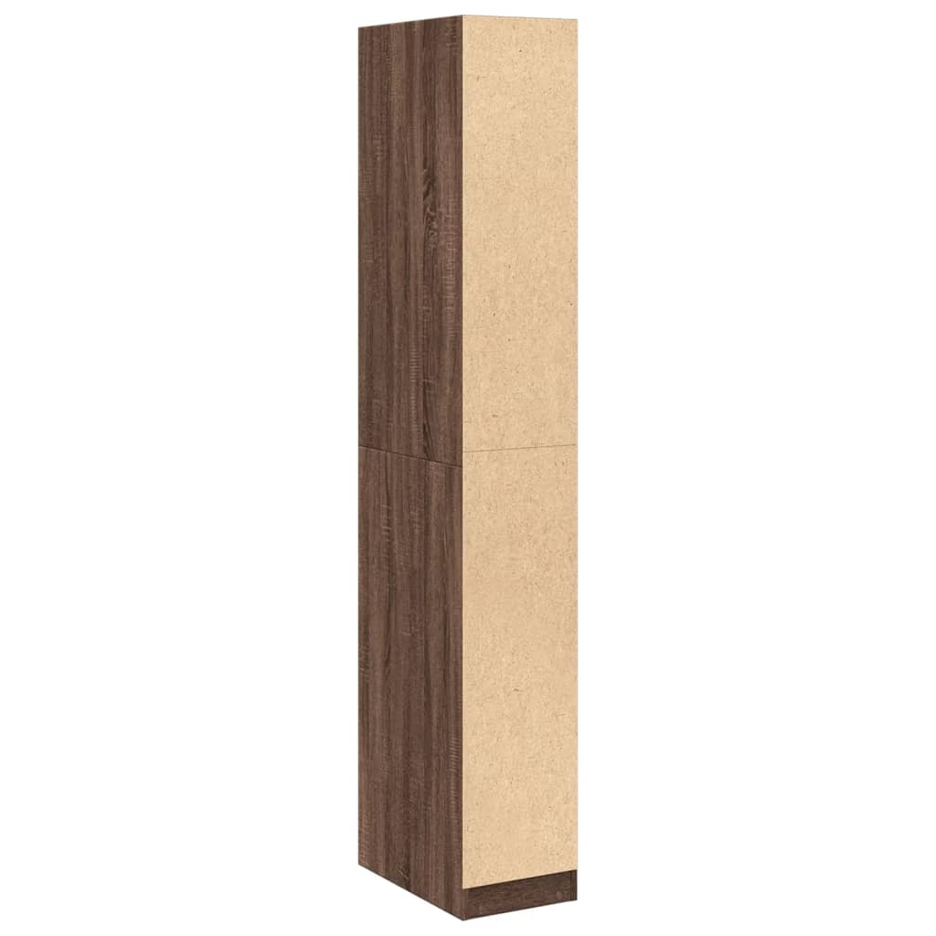Wardrobe brown oak look 30x50x200 cm wood material