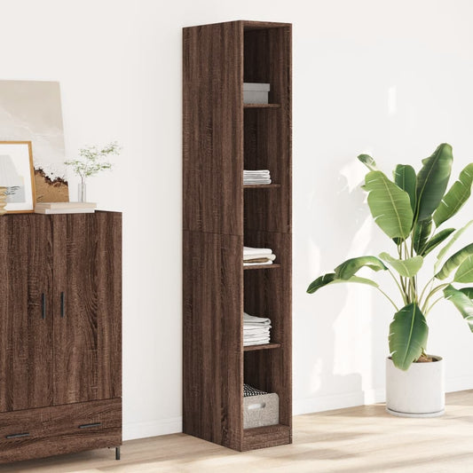 Wardrobe brown oak look 30x50x200 cm wood material