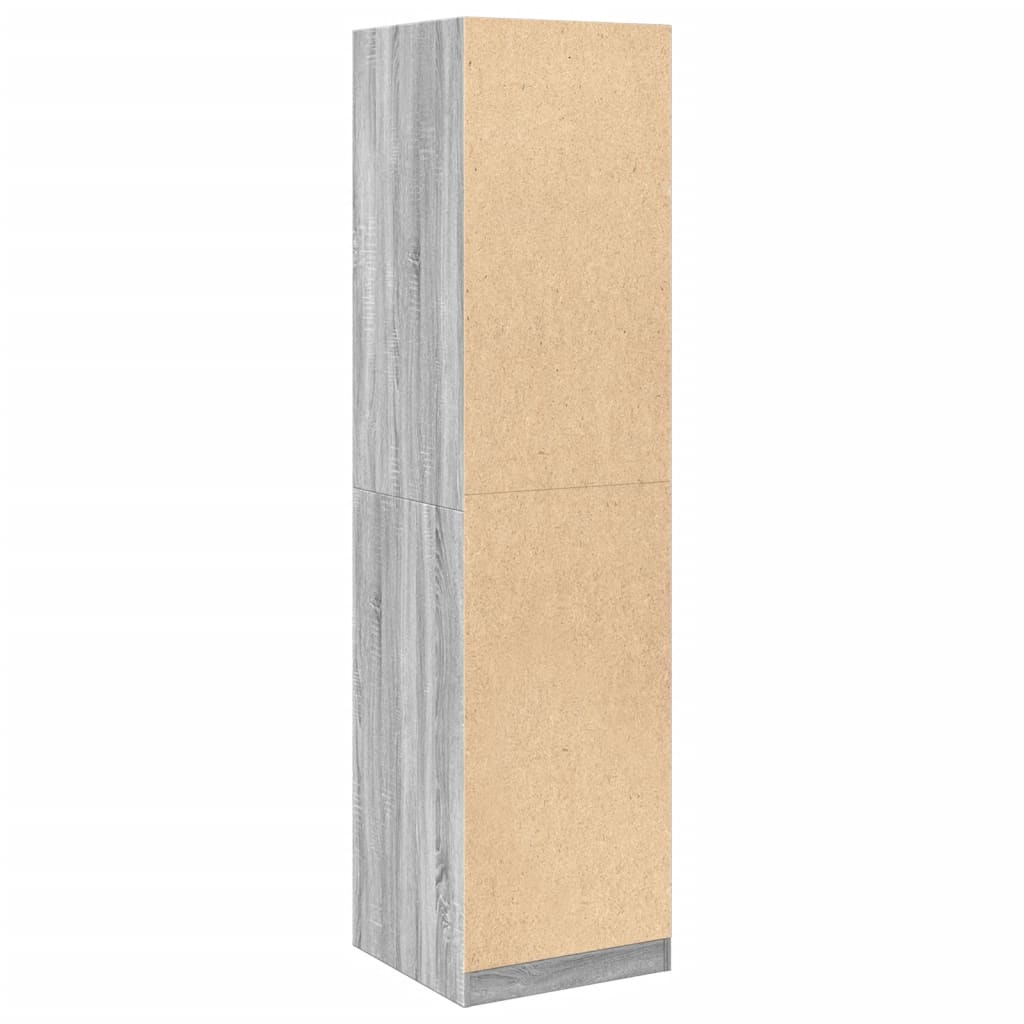 Wardrobe Grey Sonoma 50x50x200 cm wood material