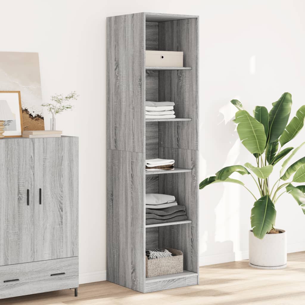 Wardrobe Grey Sonoma 50x50x200 cm wood material
