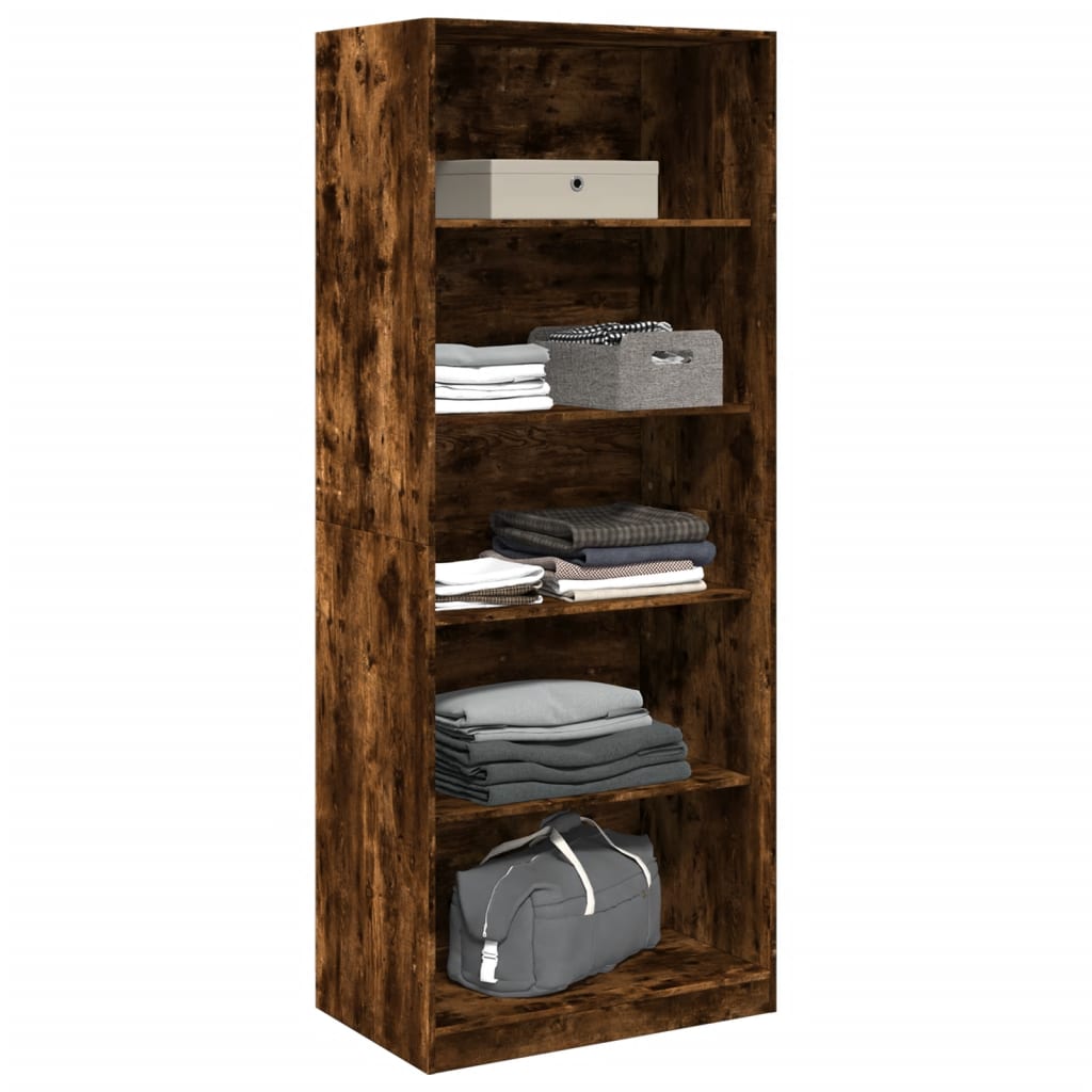 Wardrobe smoked oak 80x50x200 cm wood material