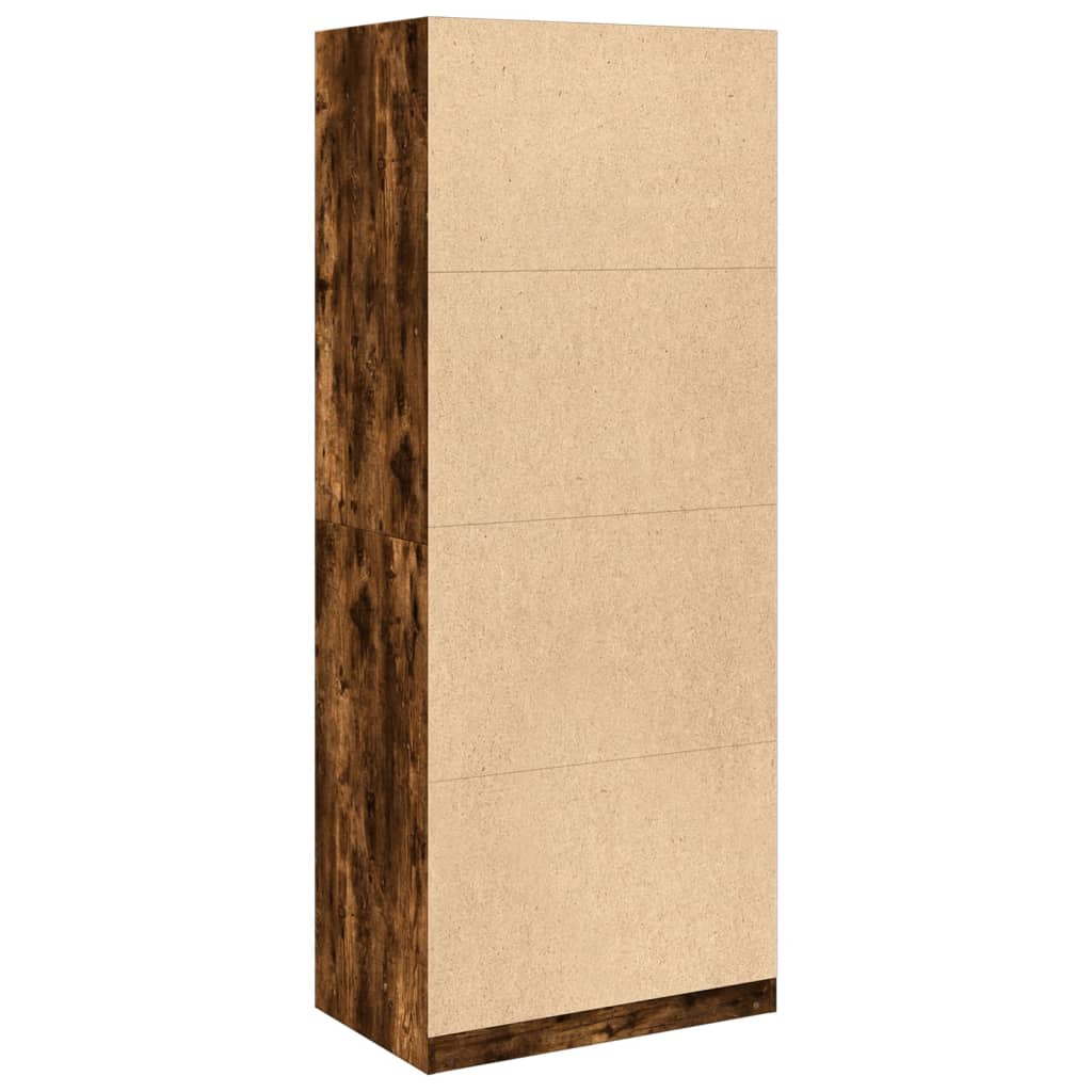 Wardrobe smoked oak 80x50x200 cm wood material