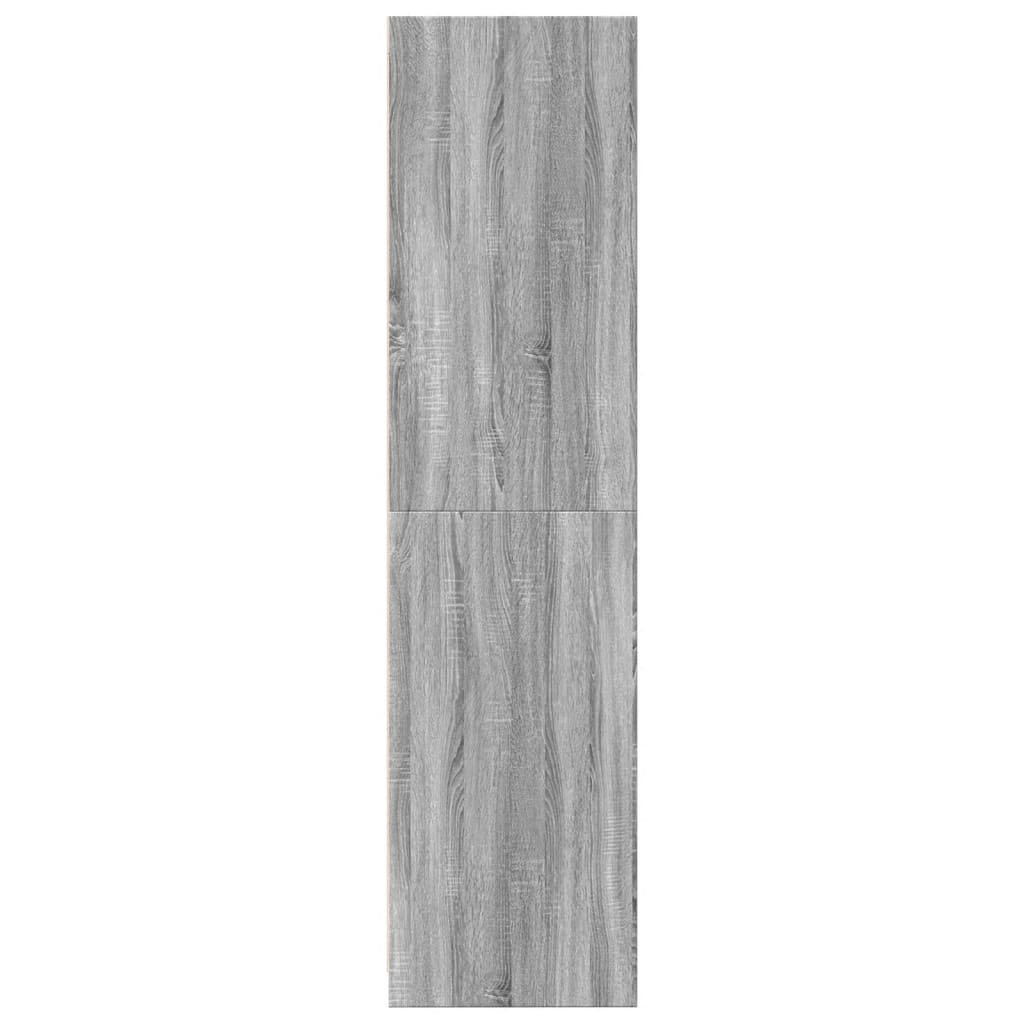 Wardrobe Grey Sonoma 100x50x200 cm Wood Material