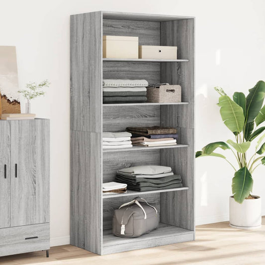 Wardrobe Grey Sonoma 100x50x200 cm Wood Material