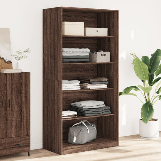 Wardrobe Brown Oak Look 100x50x200 cm Wood Material