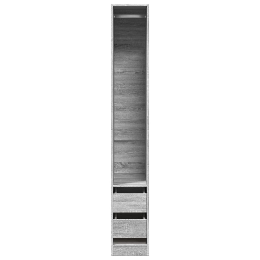 Wardrobe Grey Sonoma 30x50x200 cm wood material