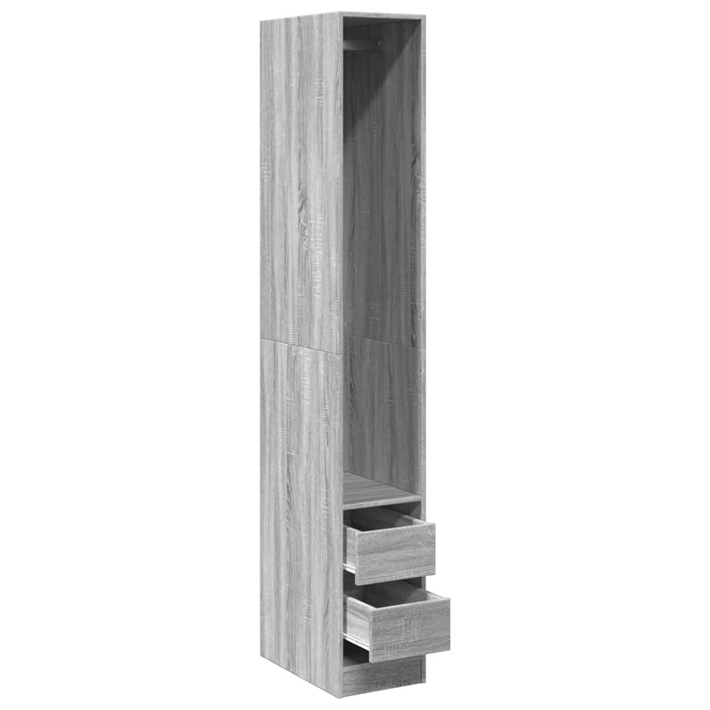 Wardrobe Grey Sonoma 30x50x200 cm wood material