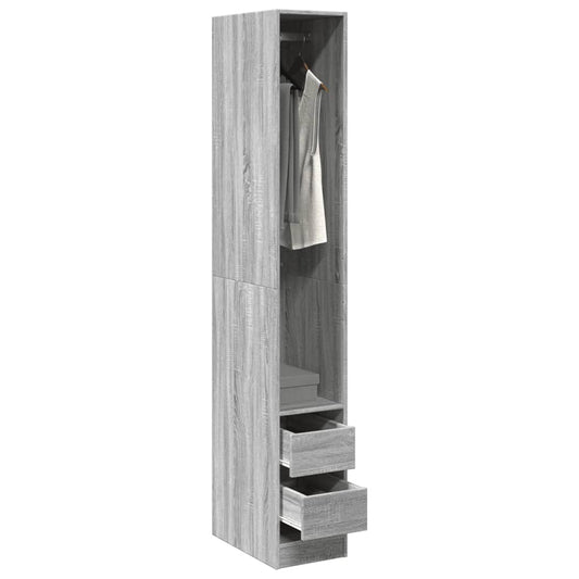 Wardrobe Grey Sonoma 30x50x200 cm wood material