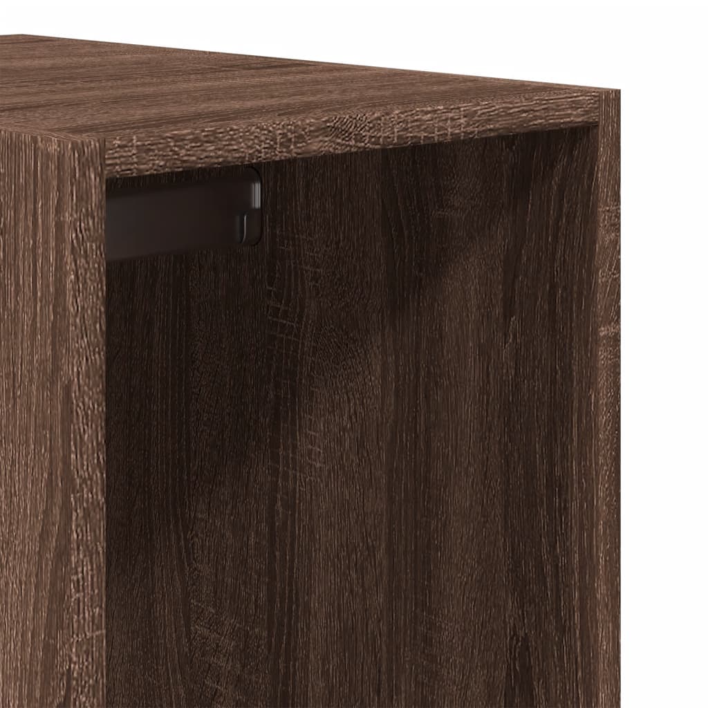 Wardrobe brown oak look 30x50x200 cm wood material