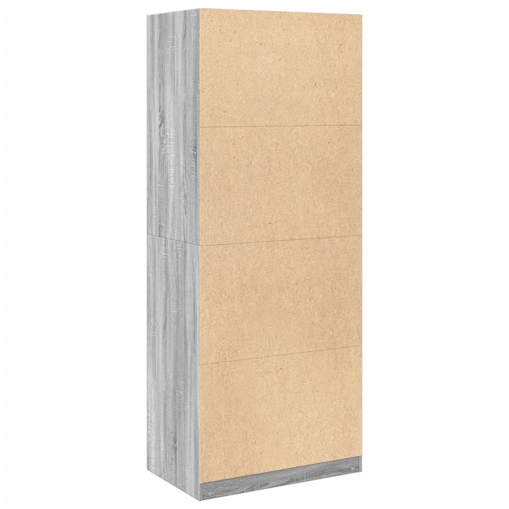 Armoire Gris Sonoma 80x50x200 cm en matériau à base de bois