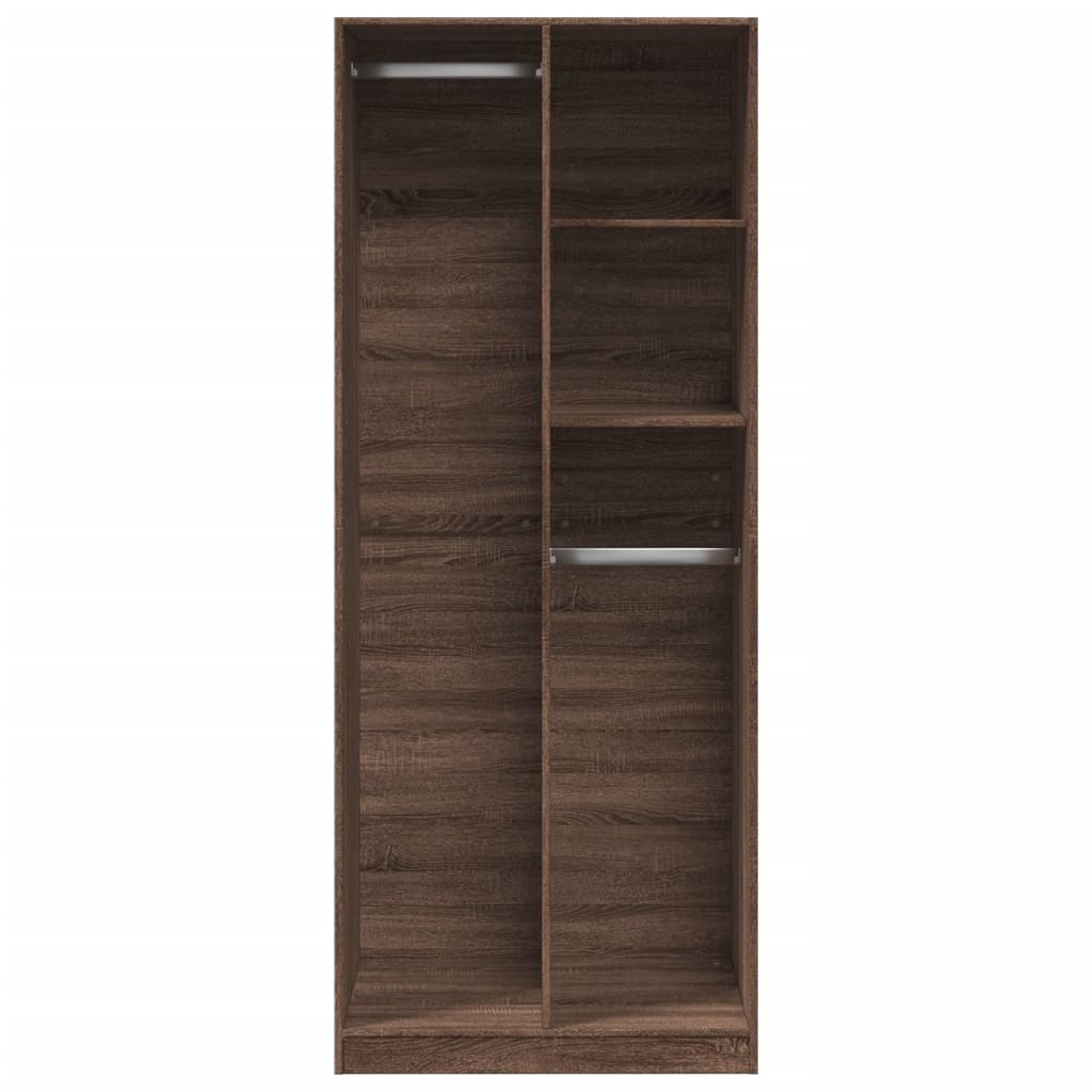 Wardrobe brown oak look 80x50x200 cm wood material