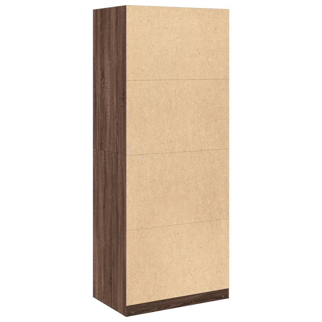 Wardrobe brown oak look 80x50x200 cm wood material
