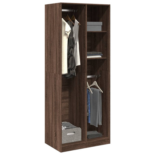 Wardrobe brown oak look 80x50x200 cm wood material
