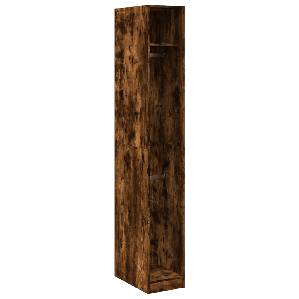 Armoire en chêne fumé 30x50x200 cm matériau bois