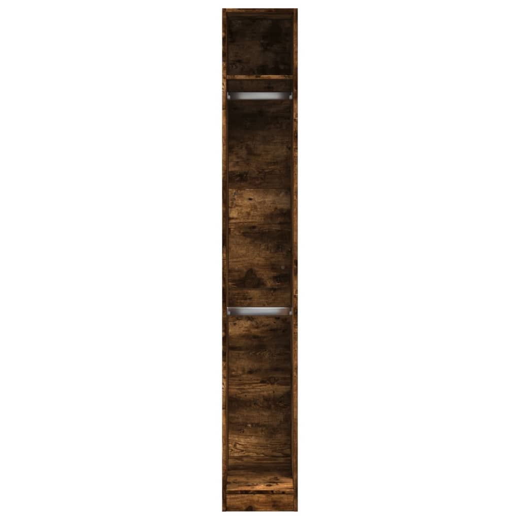 Armoire en chêne fumé 30x50x200 cm matériau bois