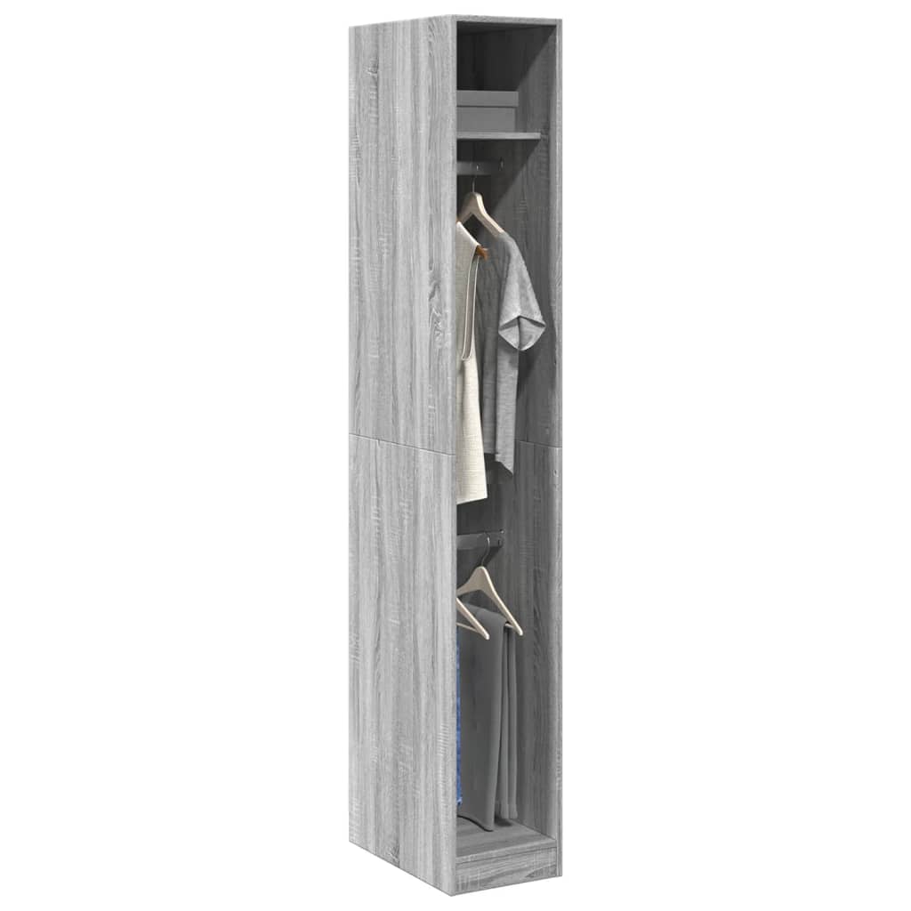 Wardrobe Grey Sonoma 30x50x200 cm wood material