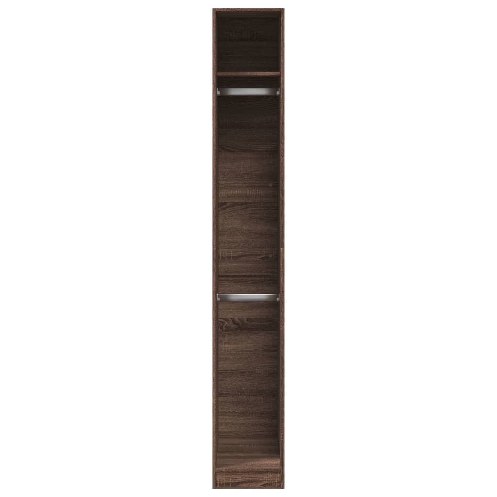 Wardrobe brown oak look 30x50x200 cm wood material