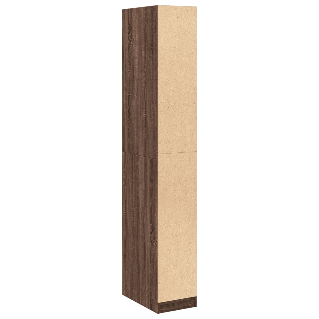 Wardrobe brown oak look 30x50x200 cm wood material