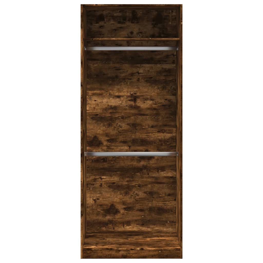 Wardrobe smoked oak 80x50x200 cm wood material