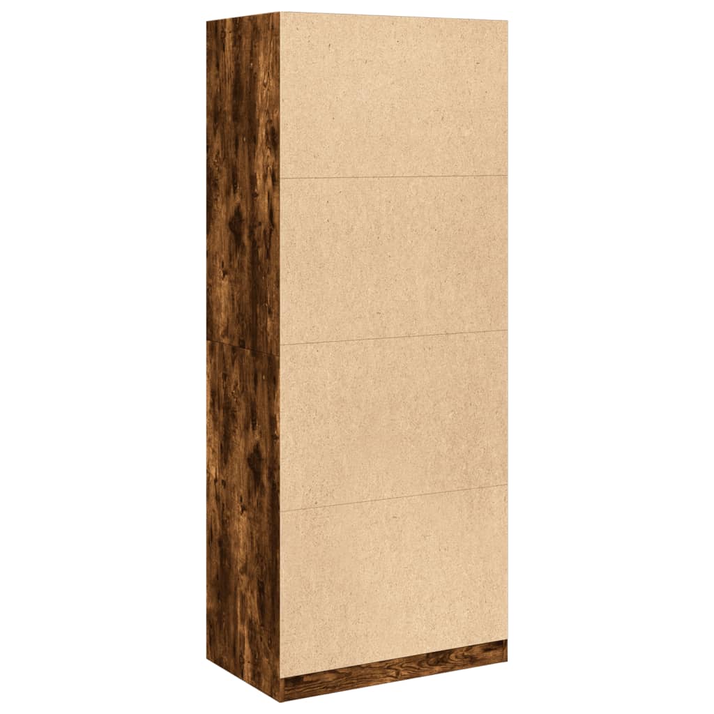 Wardrobe smoked oak 80x50x200 cm wood material