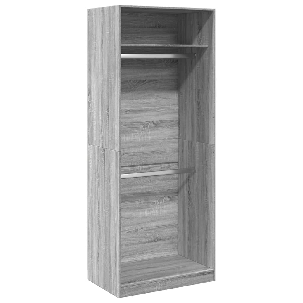 Armoire Gris Sonoma 80x50x200 cm en matériau à base de bois