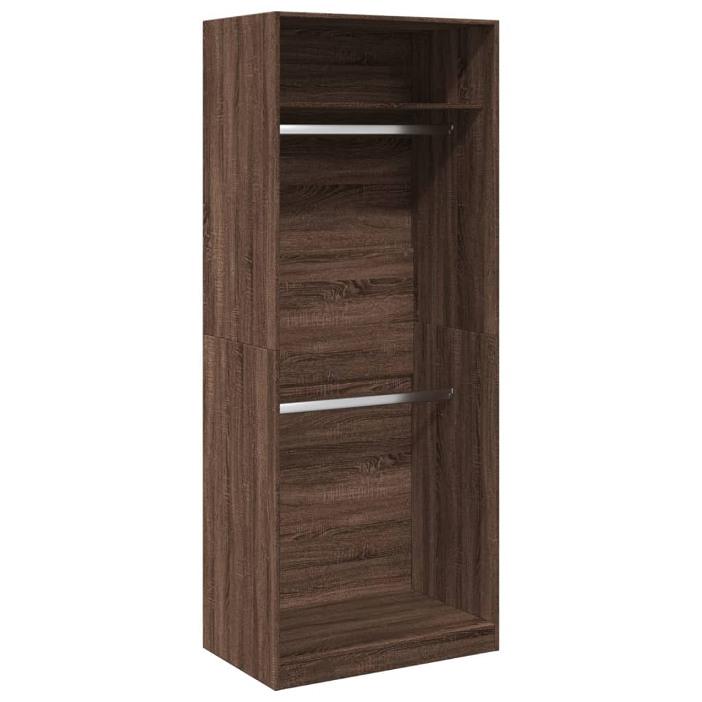 Wardrobe brown oak look 80x50x200 cm wood material