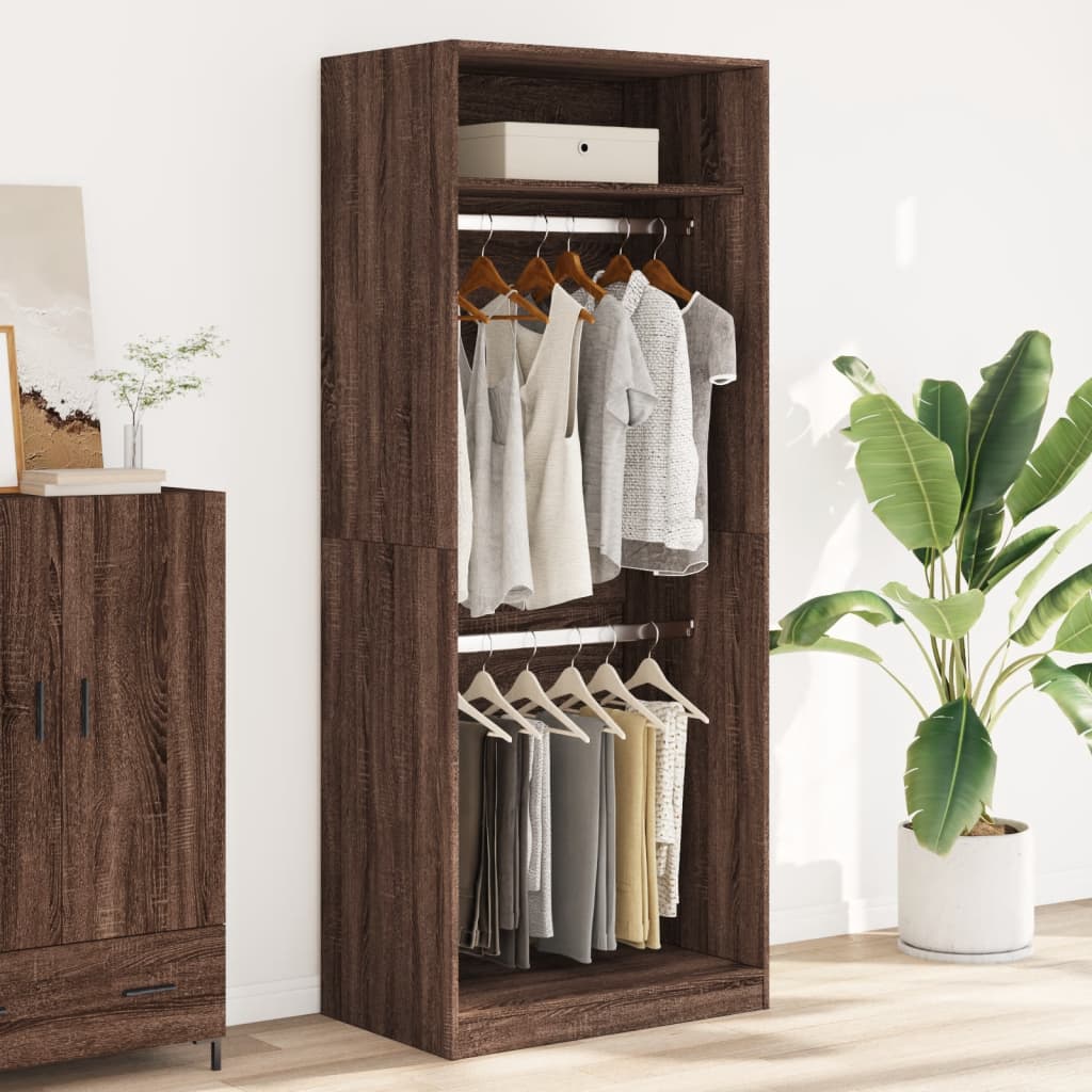Wardrobe brown oak look 80x50x200 cm wood material