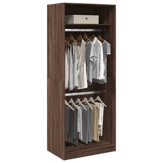 Wardrobe brown oak look 80x50x200 cm wood material