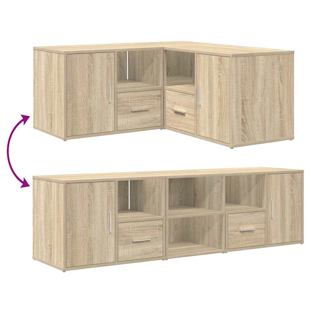 Eckregal Sonoma-Eiche 160x40x45 cm Holzwerkstoff