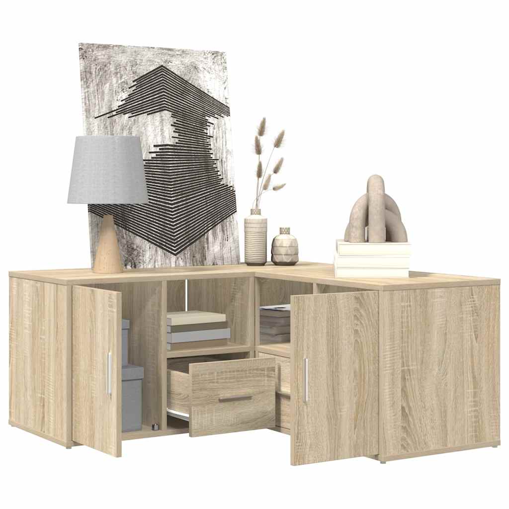 Eckregal Sonoma-Eiche 160x40x45 cm Holzwerkstoff
