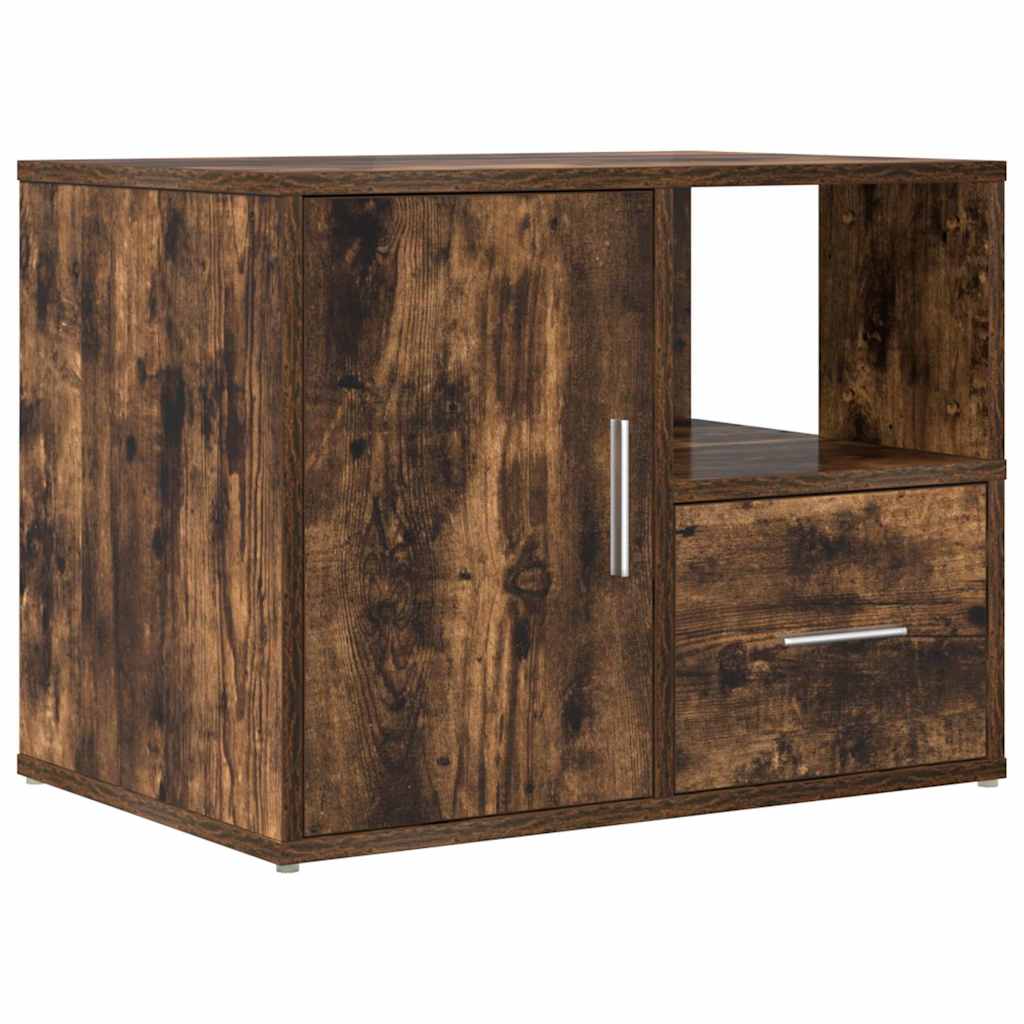 Eckregal Räuchereiche 160x40x45 cm Holzwerkstoff