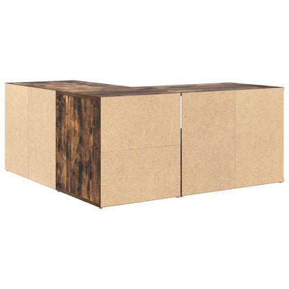 Eckregal Räuchereiche 160x40x45 cm Holzwerkstoff