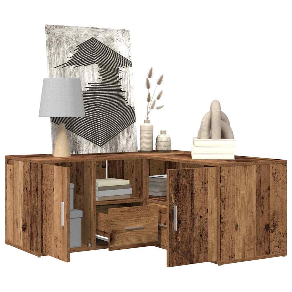Eckregal Altholz-Optik 160x40x45 cm Holzwerkstoff
