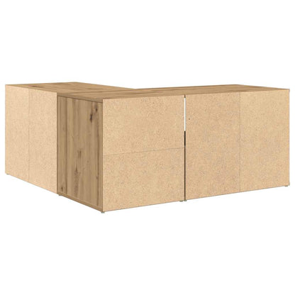 Eckregal Artisan-Eichen-Optik 160x40x45 cm Holzwerkstoff