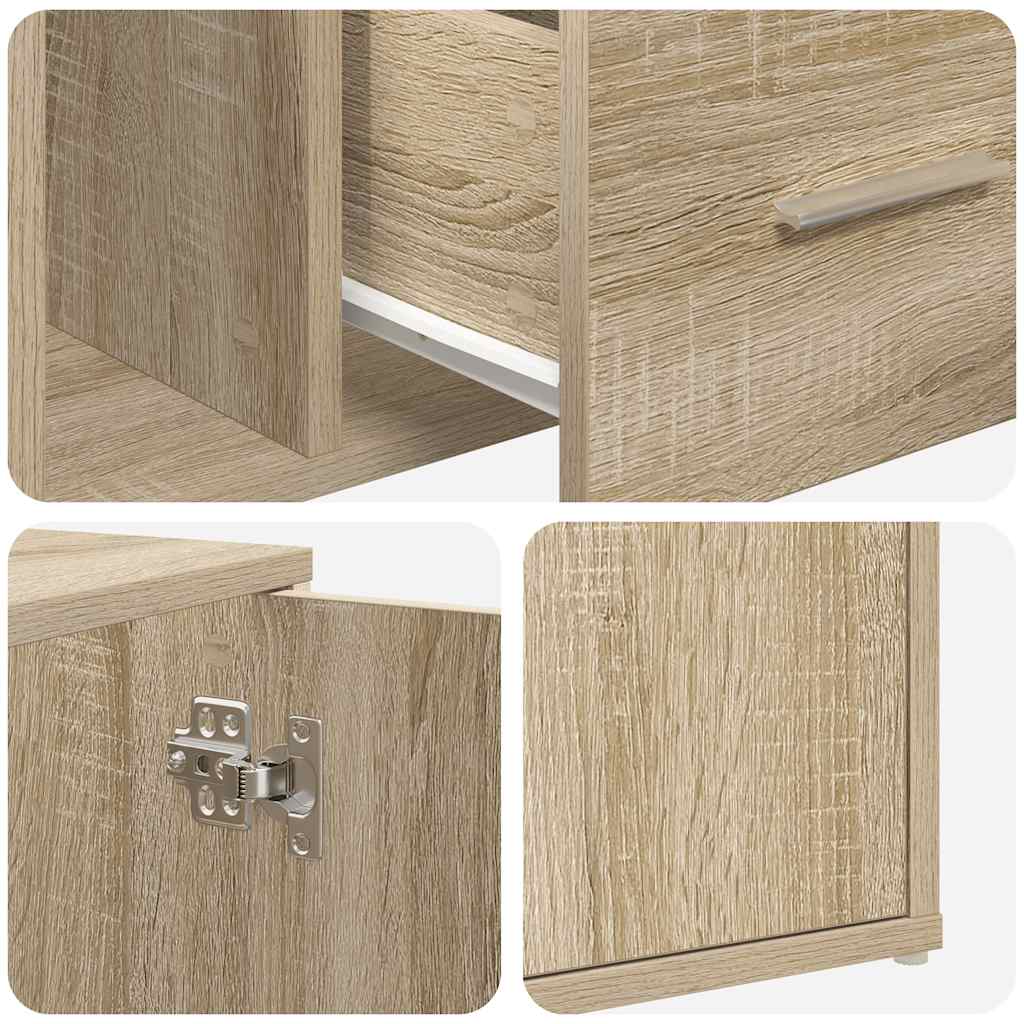 Eckregal Sonoma-Eiche 200x40x45 cm Holzwerkstoff