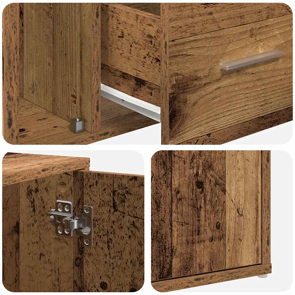 Eckregal Altholz-Optik 200x40x45 cm Holzwerkstoff