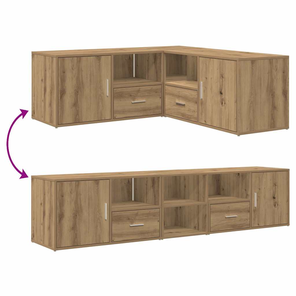 Eckregal Artisan-Eiche 200x40x45 cm Holzwerkstoff