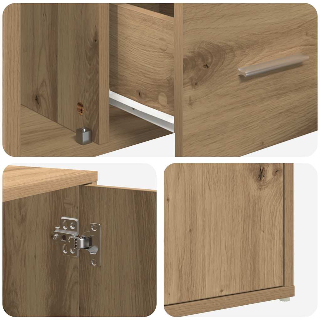 Eckregal Artisan-Eiche 200x40x45 cm Holzwerkstoff
