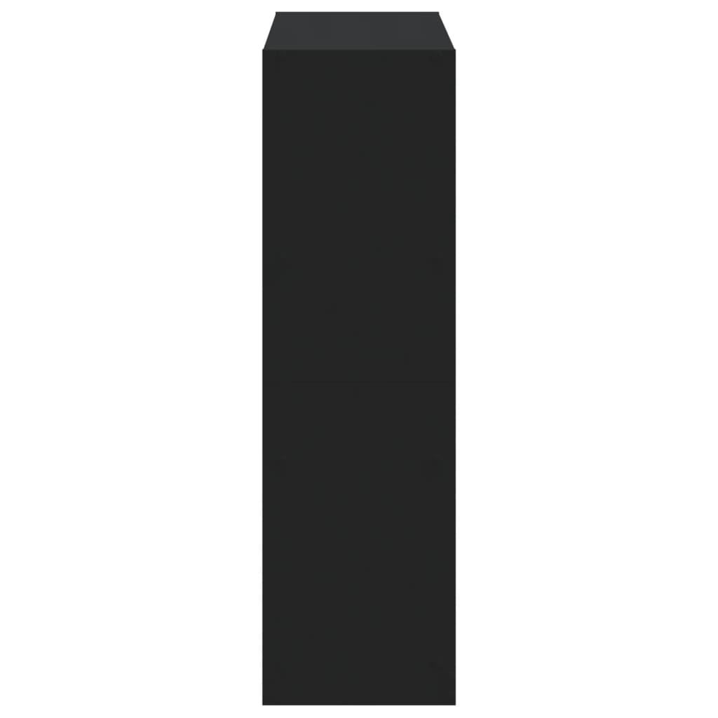 Bibliothèque noire 102x32x108 cm en bois