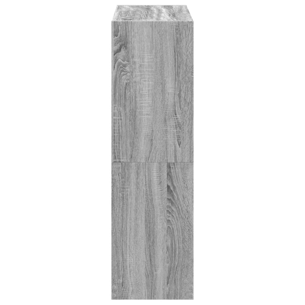 Bookshelf Grey Sonoma 102x32x108 cm wood material