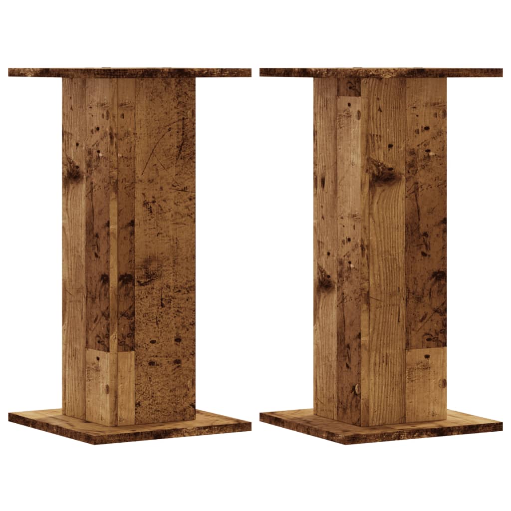 Pflanzenständer 2 Stk. Altholz-Optik 30x30x60 cm Holzwerkstoff