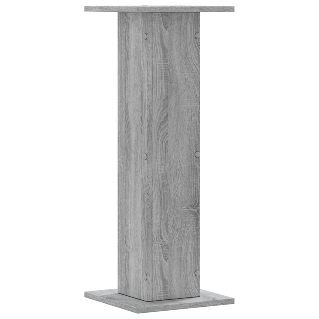Pflanzenständer 2 Stk. Grau Sonoma 30x30x80 cm Holzwerkstoff