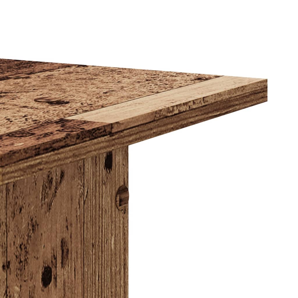 Pflanzenständer 2 Stk. Altholz-Optik 30x30x95 cm Holzwerkstoff