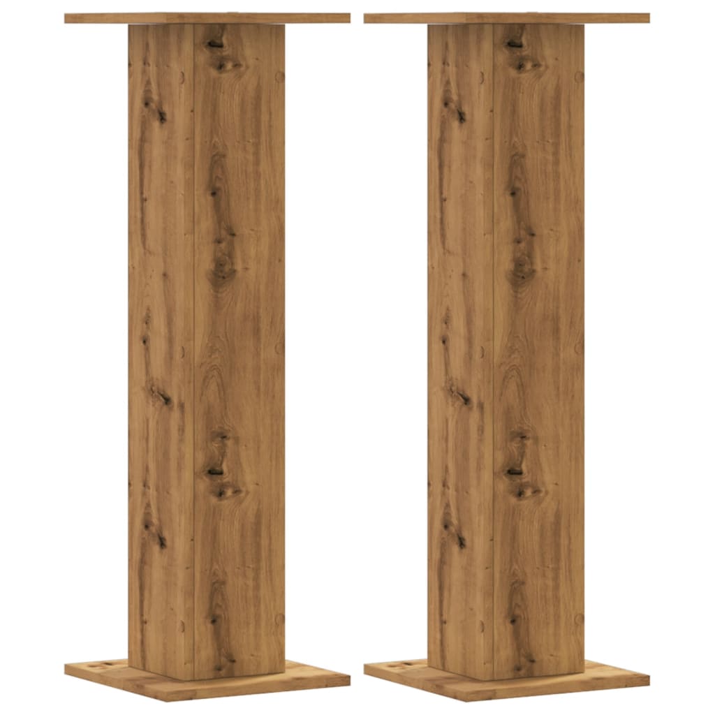 Pflanzenständer 2 Stk. Artisan-Eiche 30x30x95 cm Holzwerkstoff