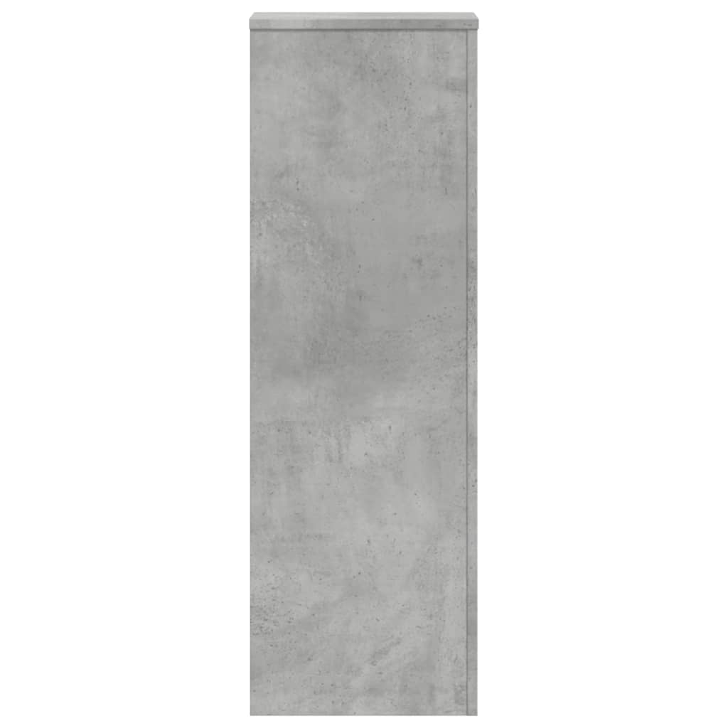 Pflanzenständer 2 Stk. Betongrau 33x33x100 cm Holzwerkstoff
