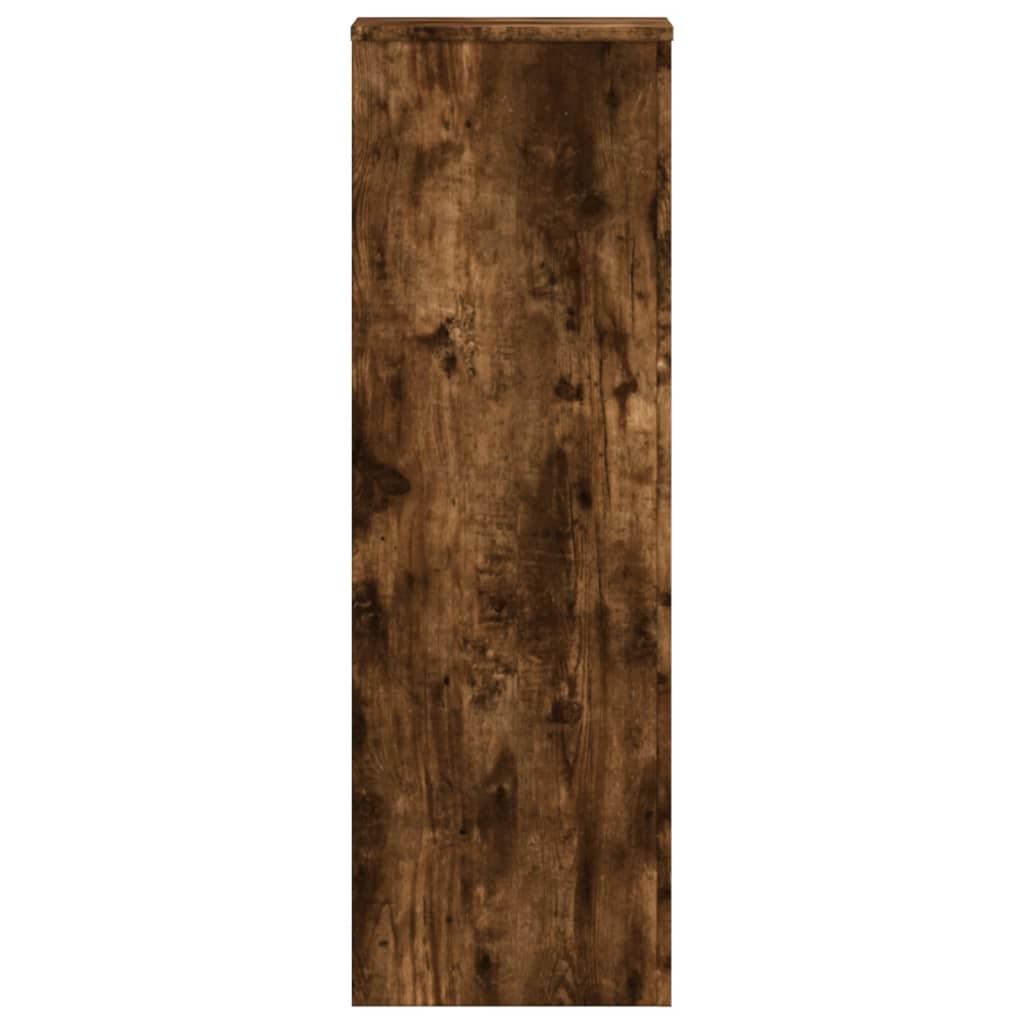 Pflanzenständer 2 Stk. Räuchereiche 33x33x100 cm Holzwerkstoff