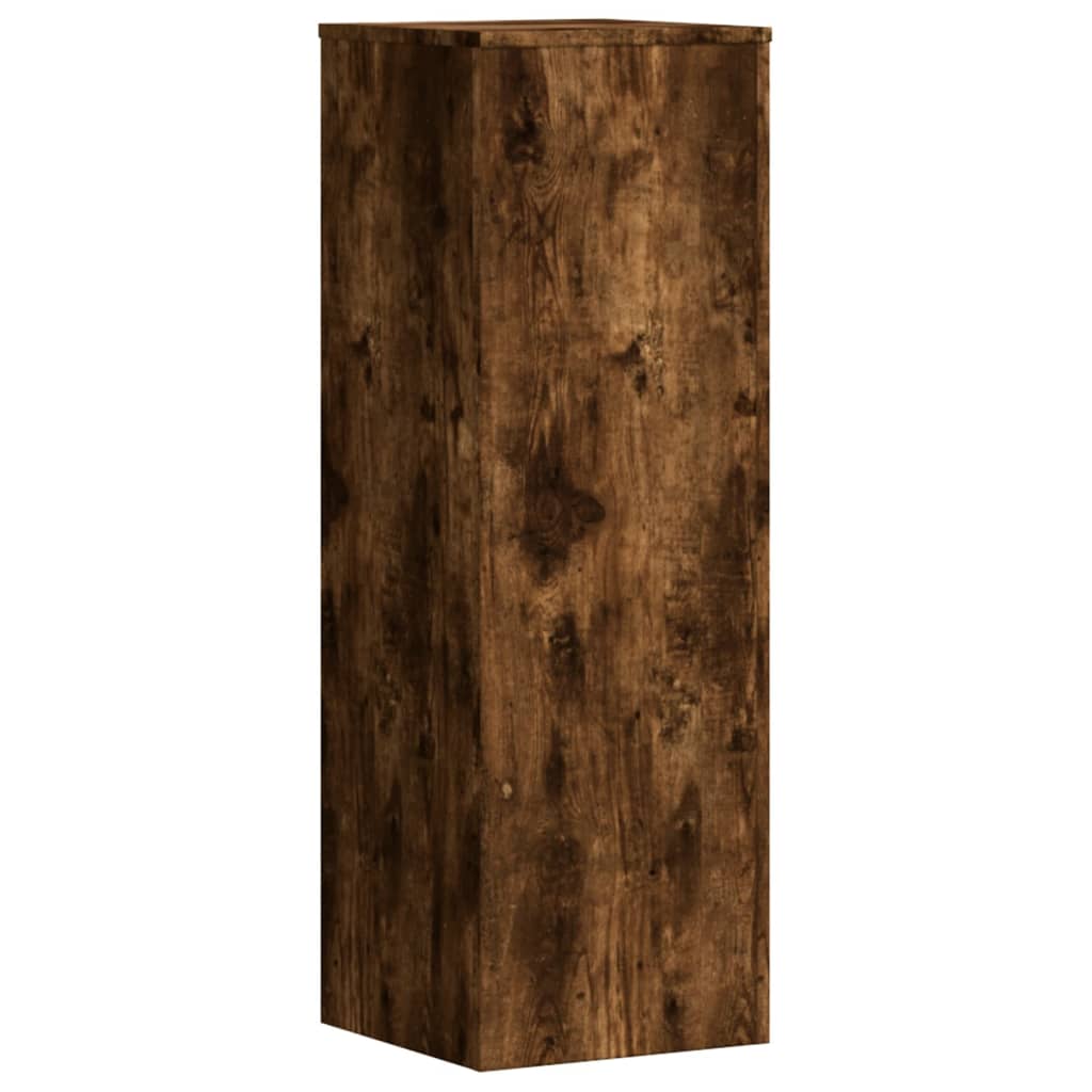 Pflanzenständer 2 Stk. Räuchereiche 33x33x100 cm Holzwerkstoff