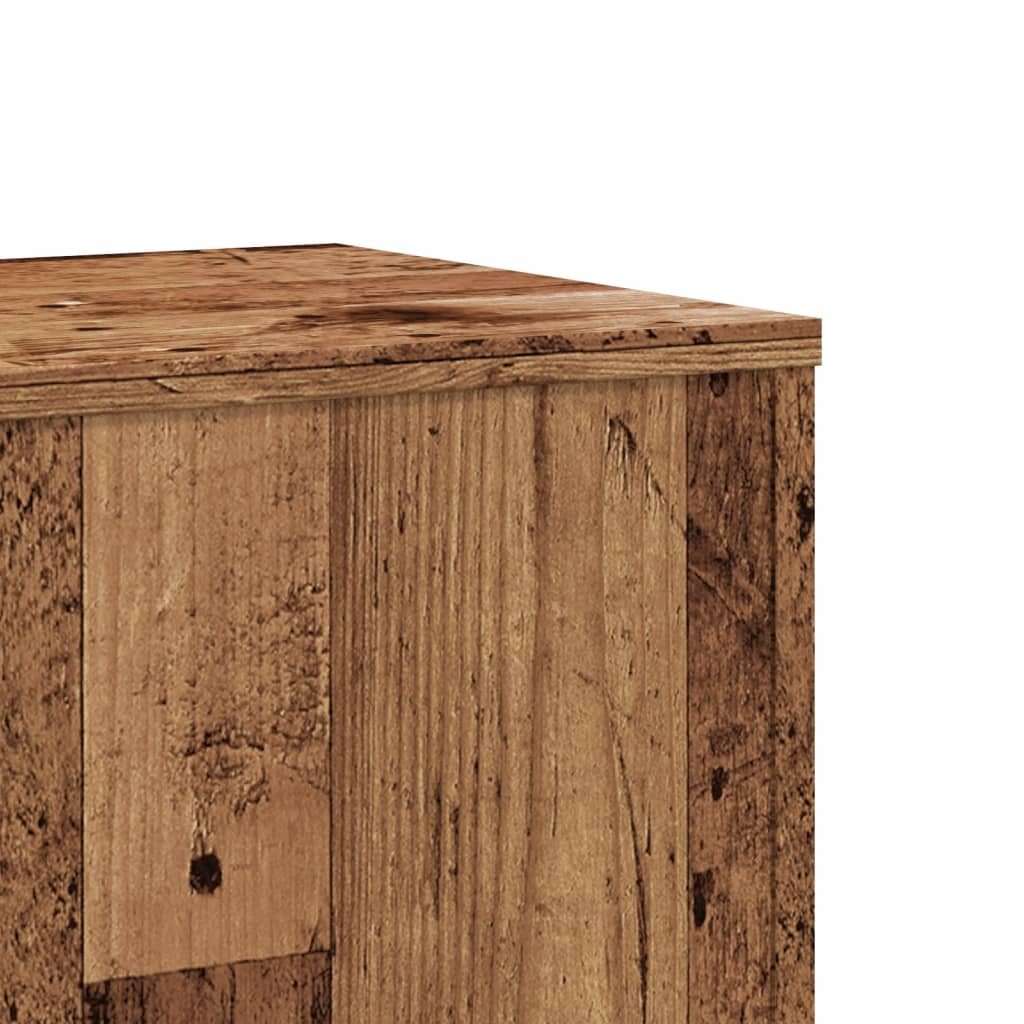 Pflanzenständer 2 Stk. Altholz-Optik 33x33x100 cm Holzwerkstoff