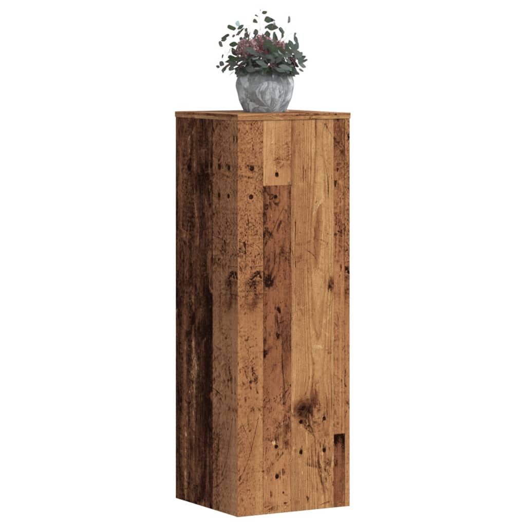 Pflanzenständer 2 Stk. Altholz-Optik 33x33x100 cm Holzwerkstoff