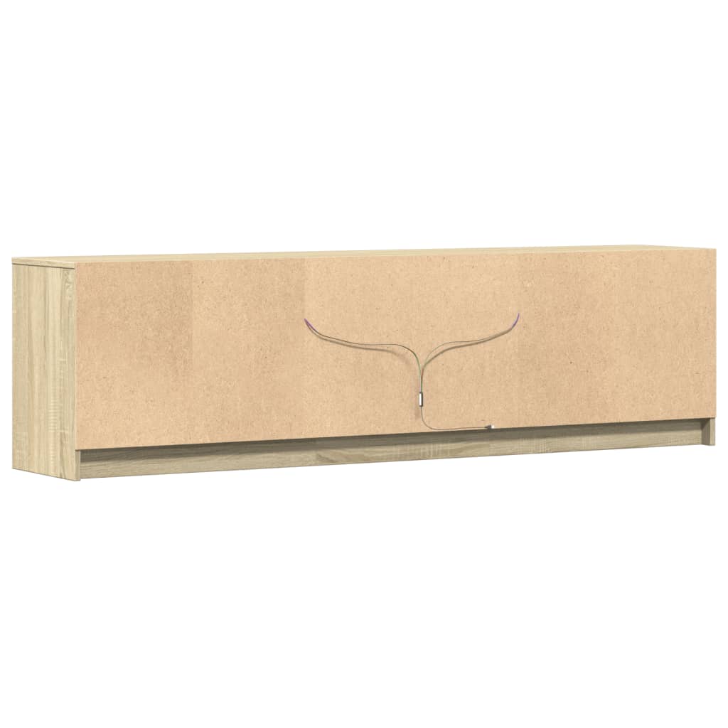 Meuble TV avec éclairage LED en chêne Sonoma 180x34x50 cm